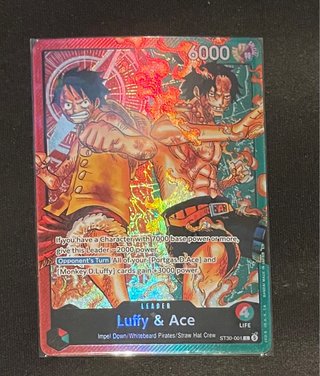 Carta One Piece Luffy & Ace ST30-001