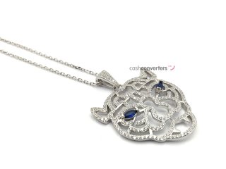 gargantilla plata 925mm con piedra con circonita 22cm