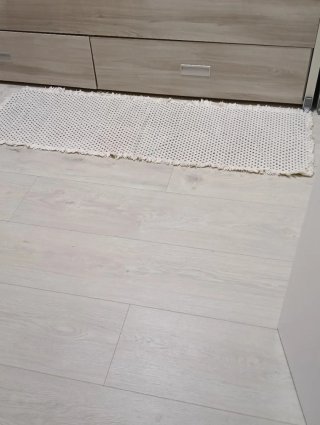 Juego de 2 alfombras blancas