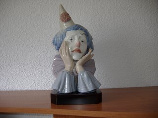 Lladró Cabeza de Payaso Triste Porcelana
