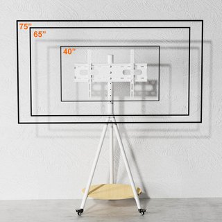 Soporte TV con Ruedas Blanco NUEVO