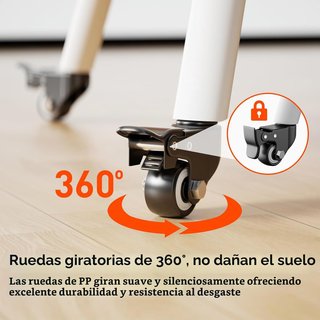 Soporte TV con Ruedas Blanco NUEVO