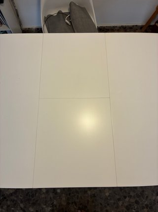 Mesa comedor extensible blanca