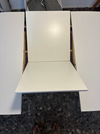 Mesa comedor extensible blanca