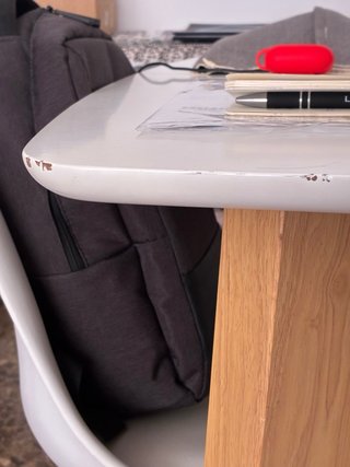 Mesa comedor extensible blanca