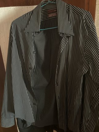 Camisa Zara Rayas Negras y Blancas