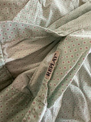 Camicia Replay Uomo XL Verde Menta