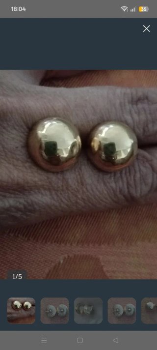 OFERTA!!! PENDIENTES ORO 18  KTES BOLAS  LISAS