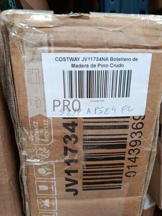 COSTWAY JV11734NA Botellero de Madera de Pino Crudo