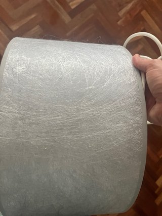 Lámpara de techo gris tela
