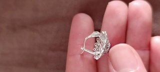 Pendientes Plata 925 Rubí y Marquesitas