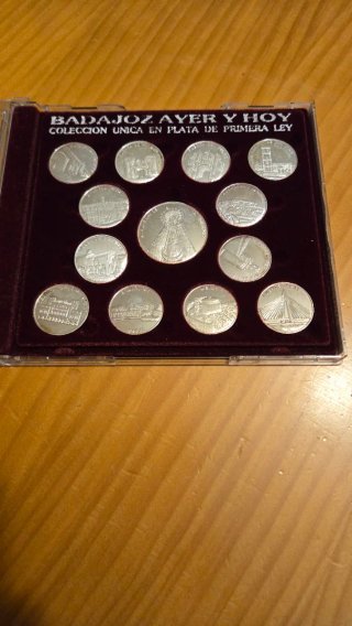 Monedas Plata 925 Badajoz Ayer y Hoy