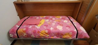 Cama Abatible Madera y Metal