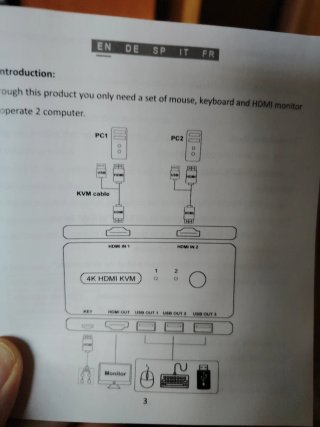 DGODRT HDMI KVM Switch 2 Puertos 4K