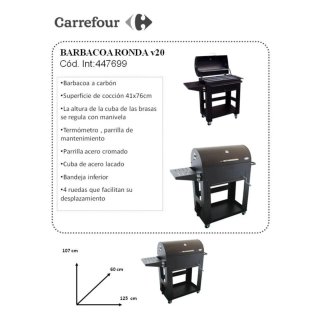 Barbacoa de carbón negra