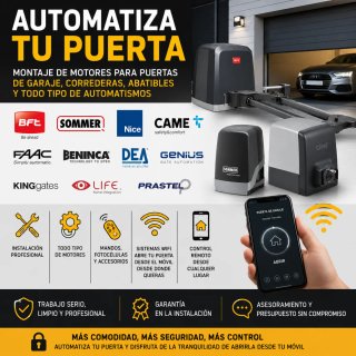 Montador de motores para puertas y automatismos