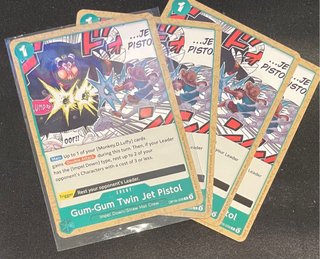 4 Cartas One Piece Gum-Gum Twin Jet Pistol