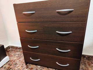 Cajonera Madera Wengue 4 Cajones