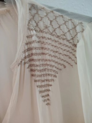Blusa Mango Gasa Beige Talla XL