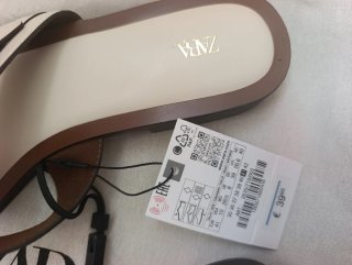 Sandalias Zara Mujer Talla 41 Crudo
