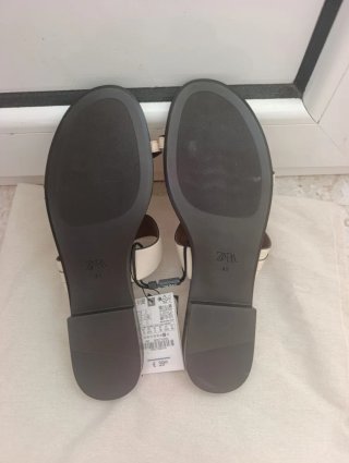 Sandalias Zara Mujer Talla 41 Crudo