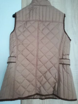 Chaleco acolchado mujer beige