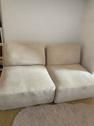 Sofá modular 2 plazas pana beige