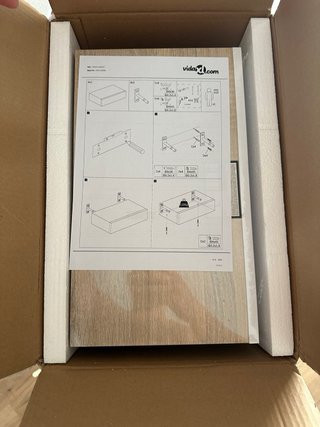 Mueble recibidor blanco y marrón