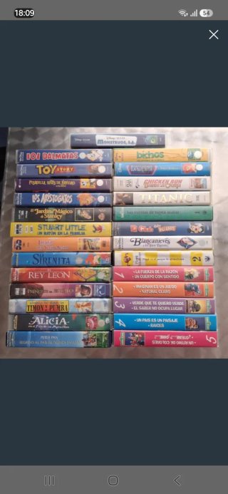 Lote 15 Cintas VHS Películas Disney y Más