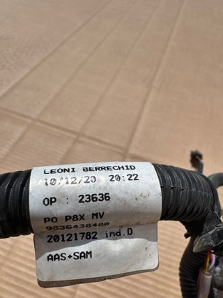 Cableado Sensores Parking Peugeot 9836438480