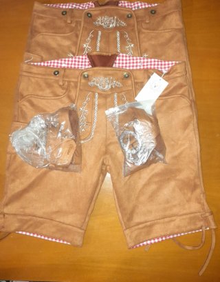 2 Pantalones Oktoberfest Talla 48 y 50 Marrón