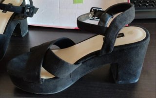 Sandalias antelina plataforma