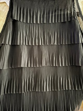 Top Zara plisado tirantes negro