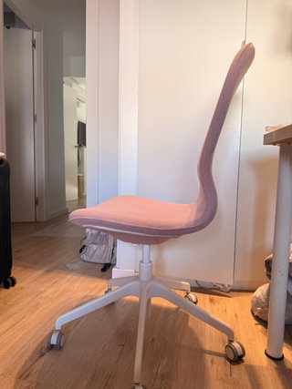 Silla de escritorio ergonómica rosa