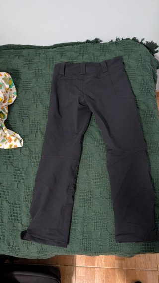 Pantalones de Nieve Negros con Cremallera Rosa
