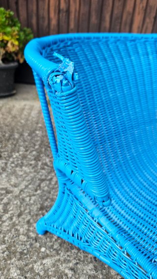 Sillón bajo PS Sävö Ikea vintage azul