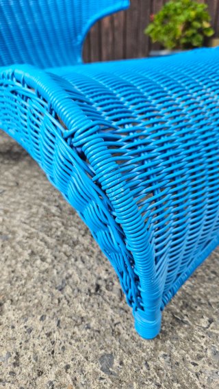 Sillón bajo PS Sävö Ikea vintage azul