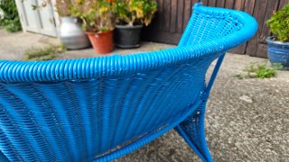 Sillón bajo PS Sävö Ikea vintage azul