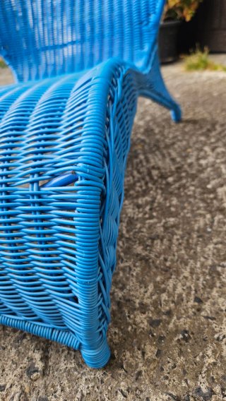 Sillón bajo PS Sävö Ikea vintage azul
