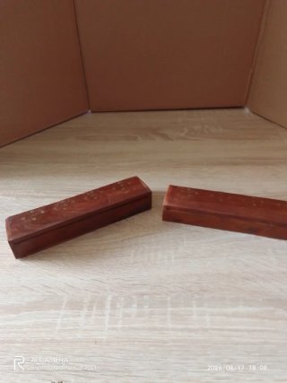 2 Cajas Madera Antiguas Decoradas