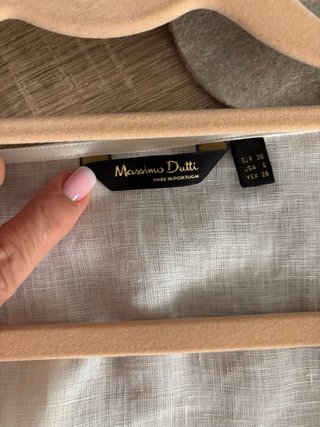 Blusa Massimo Dutti Lino Blanca