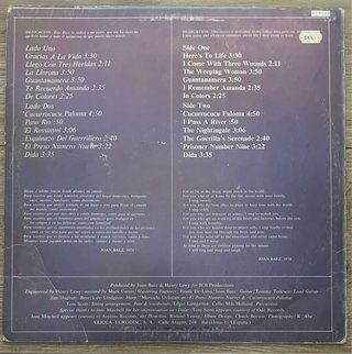 Vinilo Joan Baez - Gracias a la Vida