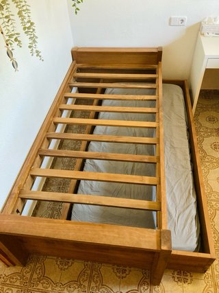 Cama nido madera maciza 90x190 + sofá