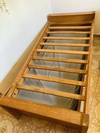 Cama nido madera maciza 90x190 + sofá