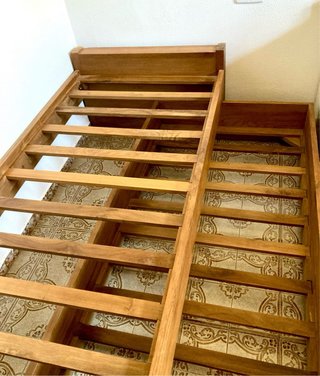 Cama nido madera maciza 90x190 + sofá