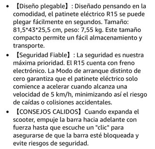 Patinete Eléctrico RCB R15 Niños 8-16 años