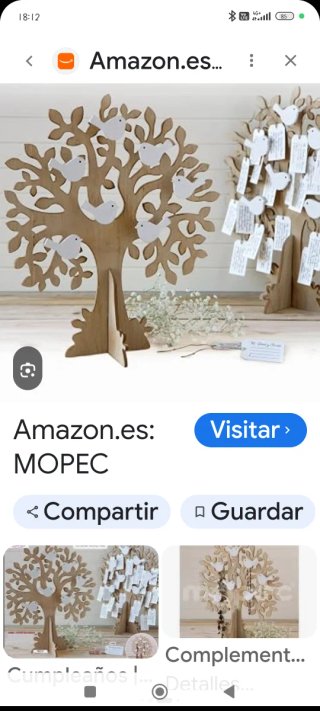 Árbol joyero de madera con pájaros