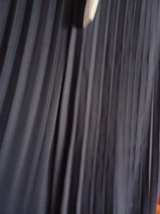 Pantalón ancho plisado negro vestir