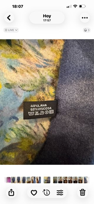 Pañuelo estampado azul cielo