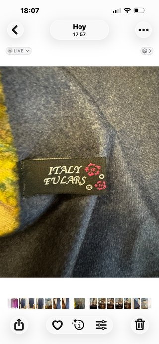 Pañuelo estampado azul cielo